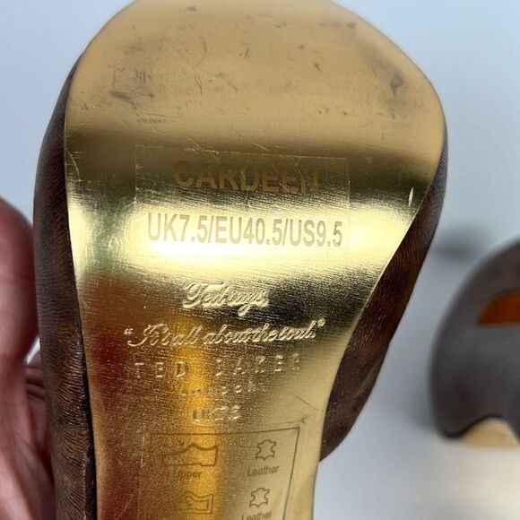 Ted Baker Leather Animal Print Platform High Heel Shoes Pumps US 9,5 - Picture 13 of 14